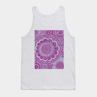 Pink Anemone Flowers Tank Top